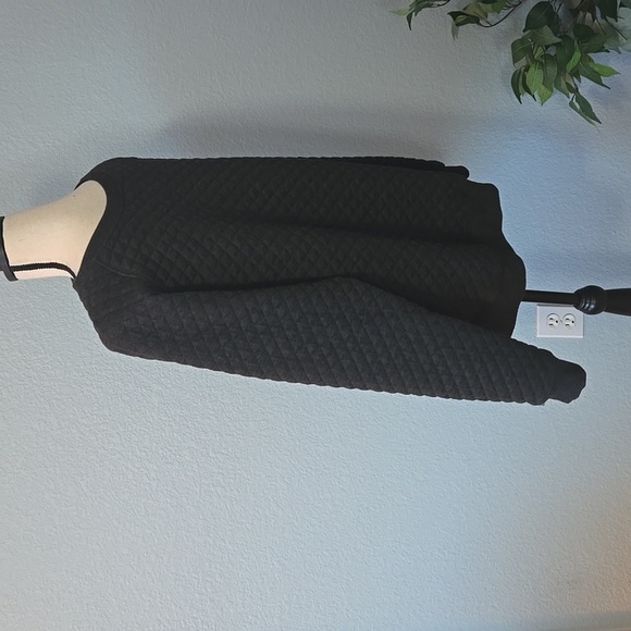 CNQR Knitwear Mens Quilted Sweatshirt In Black sz Large Streetwear Sportwear - Picture 5 of 13